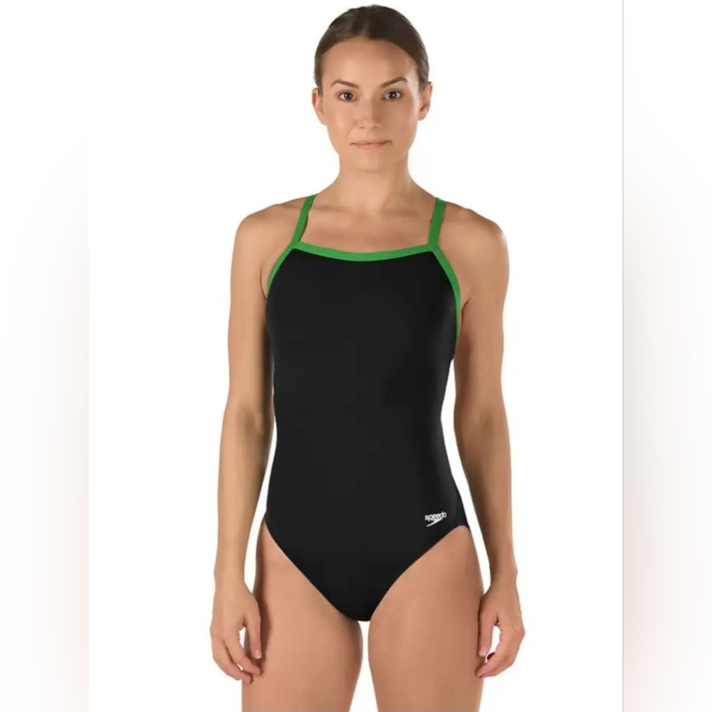 *Speedo Solid Flyback Training Suit Onepiece - Sp… - image 1